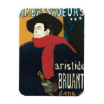 Ambassadeurs: Artistide Bruant by Toulouse Lautrec Rectangle Magnet