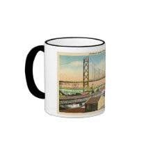 Ambassador Bridge Detroit, Michigan Vintage Mug