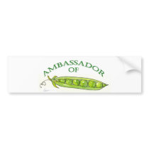 Ambassador of Peas Bumper Sticker bumper stickers