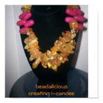 amber and pink candy jade necklace.jpg, beadali... posters