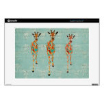 Amber & Azure Giraffes Laptop Skin