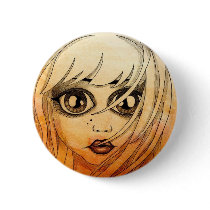Amber Pinback Button
