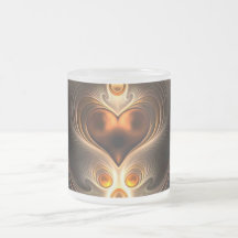 Amber Eternity Heart Coffee Mugs