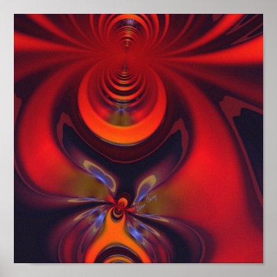 Amber Goddess – Orange and Gold Passion Poster by DianeClancyFractals