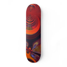 Amber Goddess – Orange and Gold Passion Custom Skate Board