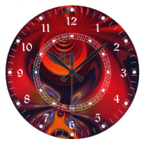 Amber Goddess – Red and Gold Delight wall clocks