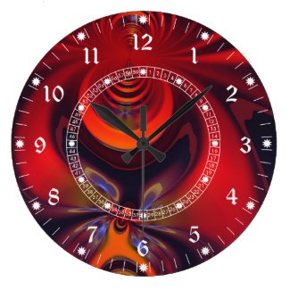 Amber Goddess – Red and Gold Delight Round Wallclock