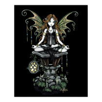"Amber" Lotus Nature Fairy Poster posters