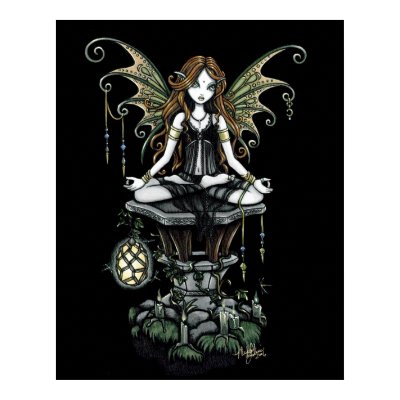 "Amber" Lotus Nature Fairy Poster by mykajelina