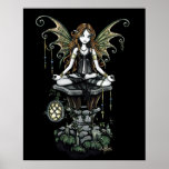 "Amber" Lotus Nature Fairy Poster