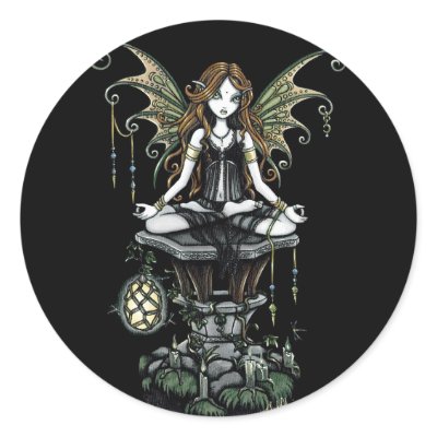 "Amber" Nature Lotus Fairy Stickers by mykajelina