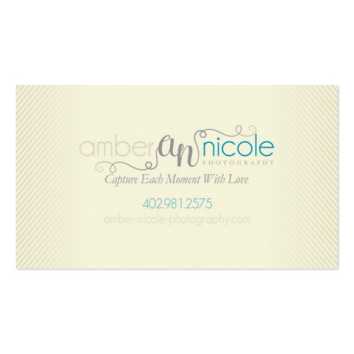 Amber Nicole Photography | Custom Business Card (front side)