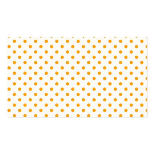 Amber Orange Polka Dots; Chalkboard look Business Cards (back side)