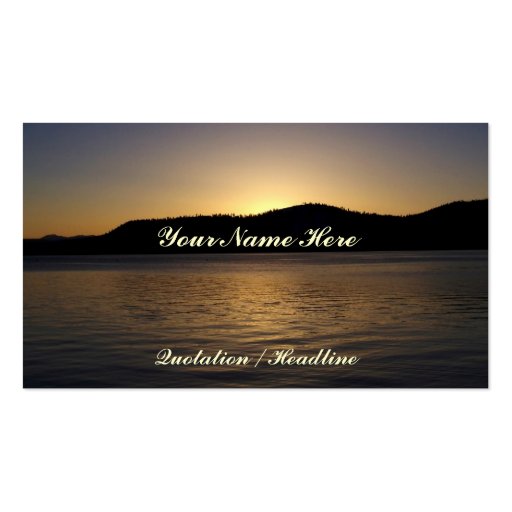 Amber Sunset Business Cards