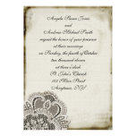 Amber Vintage Lace Invitation