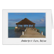 Ambergris Caye Belize Tropical Destination Card