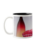 Amberina bottle, New England Glass Company, 1885 Mugs