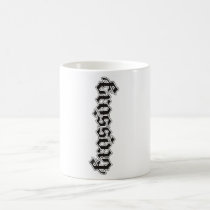 ambigram Crossing mugs