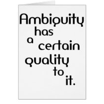 Ambiguity Cards