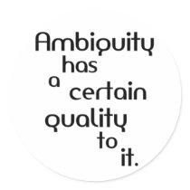 Ambiguity Round Stickers