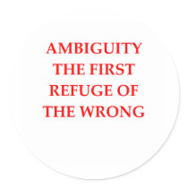 ambiguity round sticker