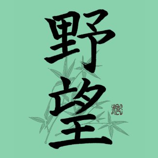 Ambition in kanji; Black shirt