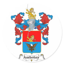 Ambrozy Family Hungarian Coat of Arms stickers