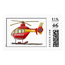 Ambulance EMS Rescue Helicopter Stamps