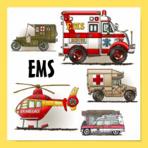 Ambulance EMS Vehicles Poster posters
