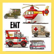Ambulance EMT Vehicles Poster posters