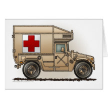 Ambulance Military Hummer Medic Card