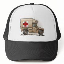 Ambulance Military Hummer Medic Trucker Hats