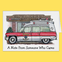 Ambulance Note Card cards