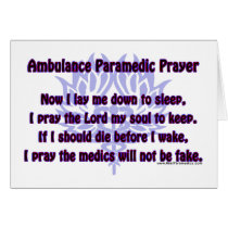 Ambulance Paramedic Prayer cards