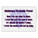 Ambulance Paramedic Prayer cards by RealSlogans Ambulance Paramedic Prayer cards