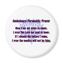 Ambulance Paramedic Prayer magnets by RealSlogans Ambulance Paramedic Prayer magnets