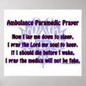 Ambulance Paramedic Prayer posters
