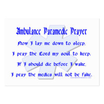Ambulance Paramedic Prayer business cards by RealSlogans Ambulance Paramedic Prayer business cards