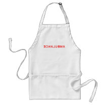 Ambulance Text Backwards EMT Paramedic Apron aprons