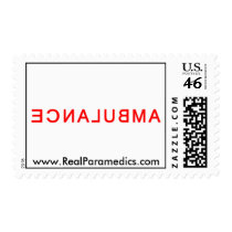 Ambulance Text Backwards , www.RealParamedics.com postage