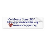 AMC Awareness Day Bumper Sticker bumper stickers