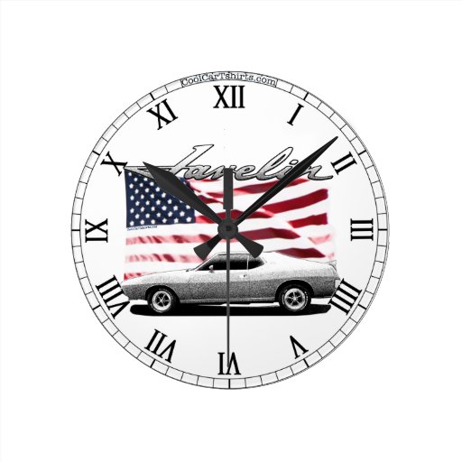 AMC Javelin AMX muscle car Clock Zazzle