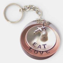 Ame comer llaveros personalizados