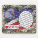Ame mi foto Mousepad del soldado
