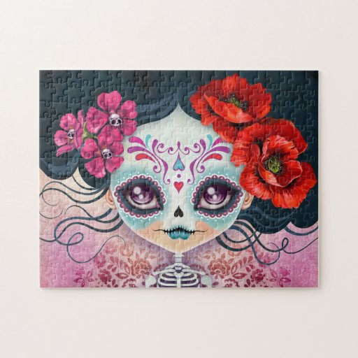 Amelia Calavera Sugar Skull Puzzle Zazzle