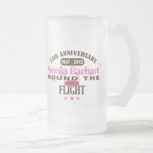 Amelia Earhart 75 Year Anniversary Coffee Mugs