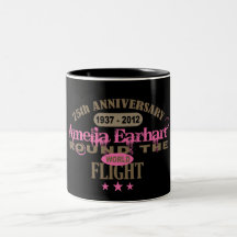 Amelia Earhart 75 Year Anniversary Mug
