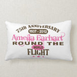 Amelia Earhart 75 Year Anniversary Throw Pillows