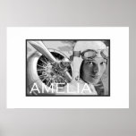 Amelia Earhart and her Electra Propeller Print