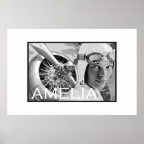 Amelia Earhart and her Electra Propeller Print